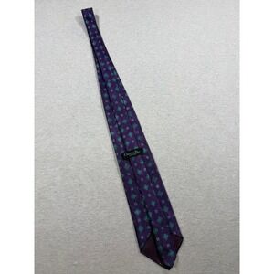 Christian Dior Monsieur Tie Mens OS Purple Excellent Geometric Medallion Paisley